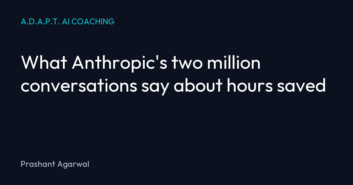 What Anthropic's two million conversations say about hours saved